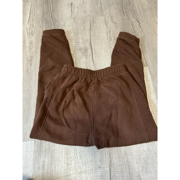 Kyoyo Joggers Womens Small Brown Draw String Fleece W/  Pockets Sweatpants - Picture 2 of 5